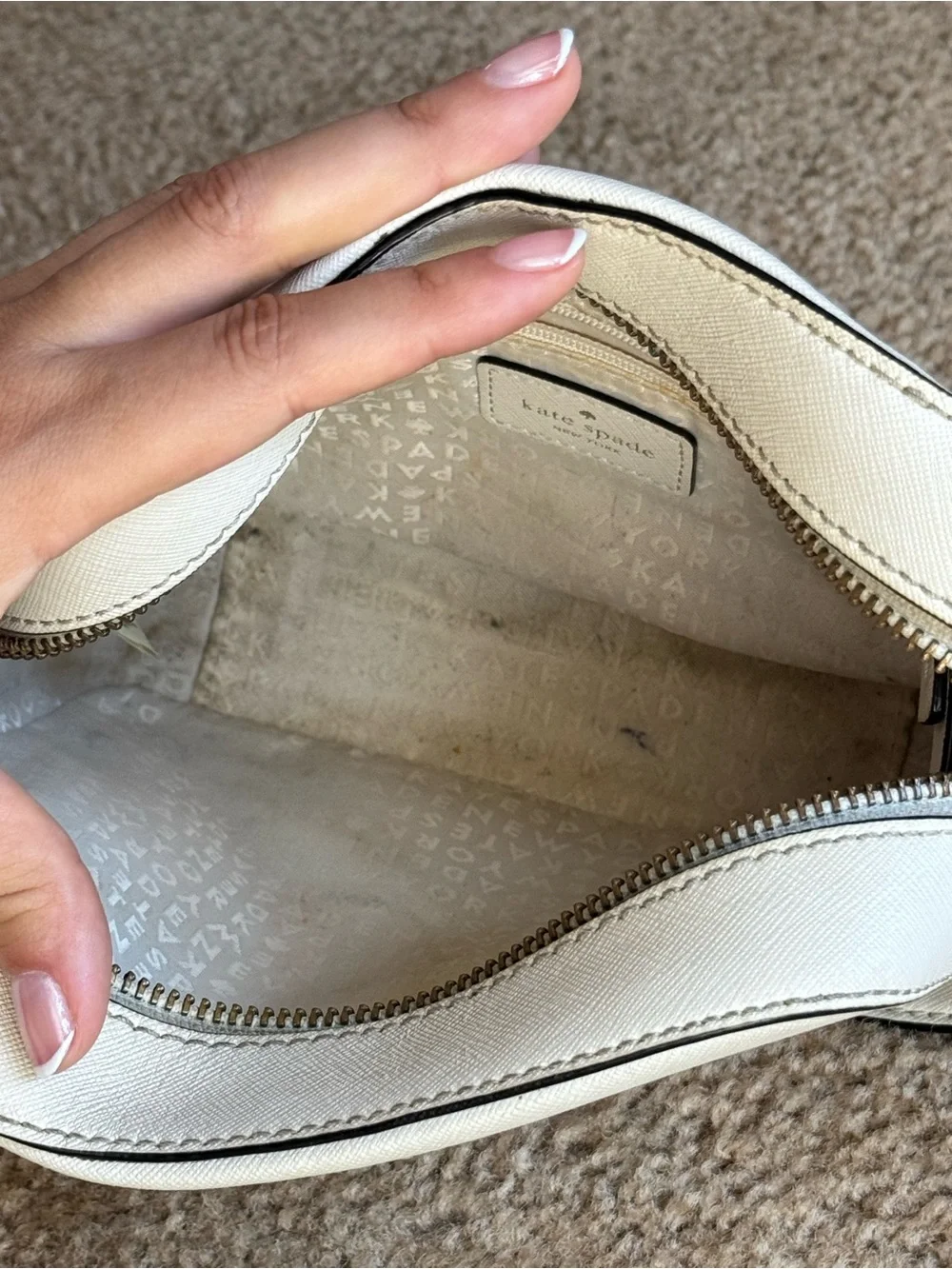 Kate Spade Newbury Lane Cammie Crossbody Bag Soft Limestone